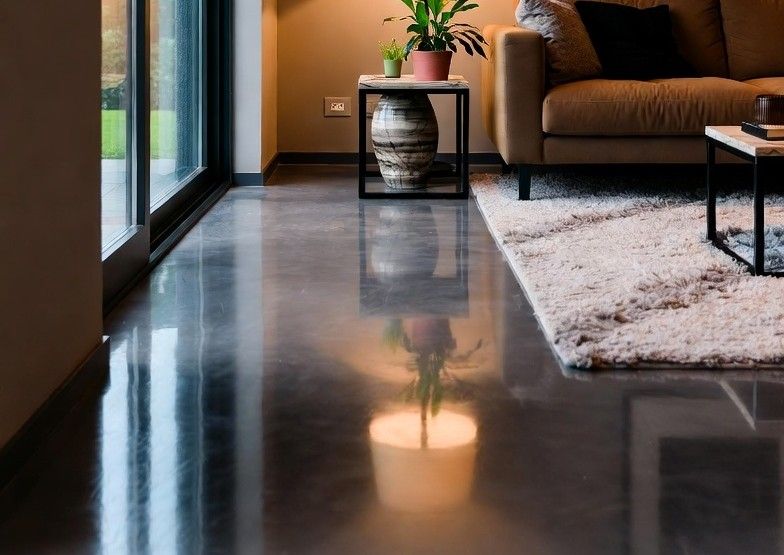 reflective polished concrete floors